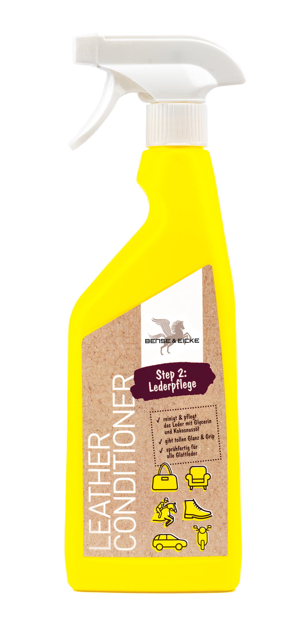 Equipaso | Lederreiniger 500 ml + Leder Conditioner 500 ml + Lederfett farblos 250 ml + Tuch