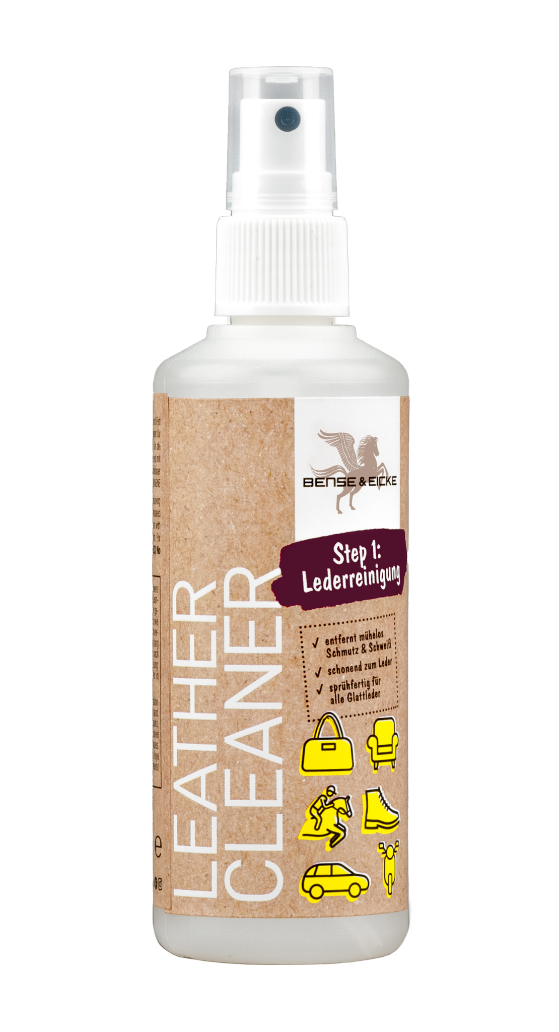 Equipaso | Test Set Lederreiniger 100 ml + Leder Conditioner 100 ml + Lederfett farblos 100 ml + Tuch